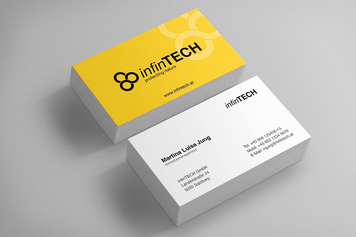 Logodesign infinTech Visitenkarten