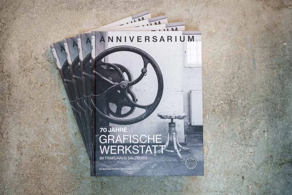 Buch Anniversarium 70 Jahre Grafische Werkstatt im Traklhaus Cover