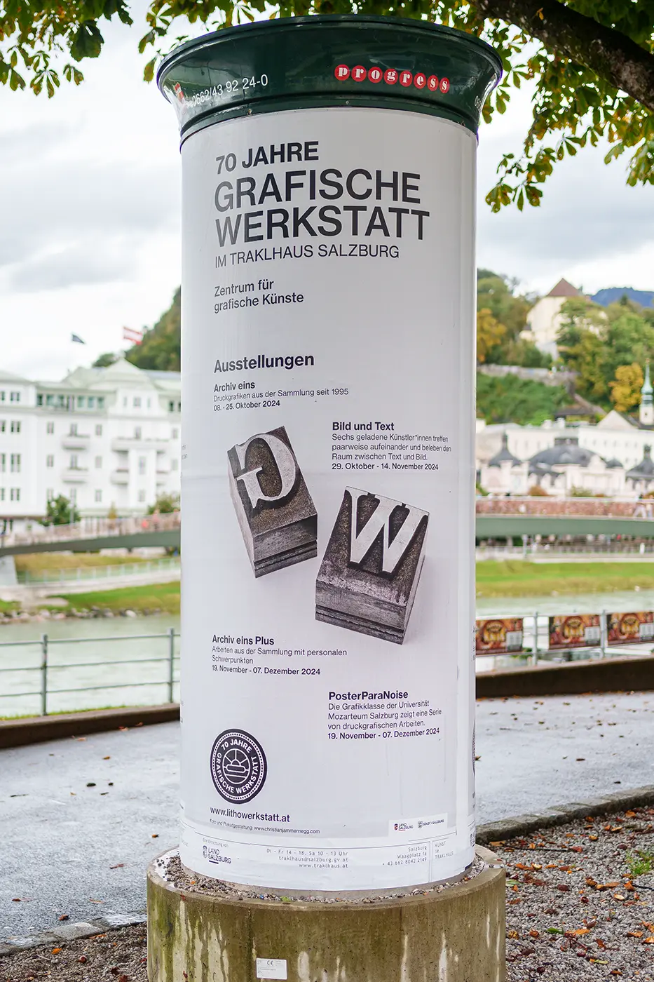 litfasssaeule 2 70 jahre grafische werkstatt im traklhaus
