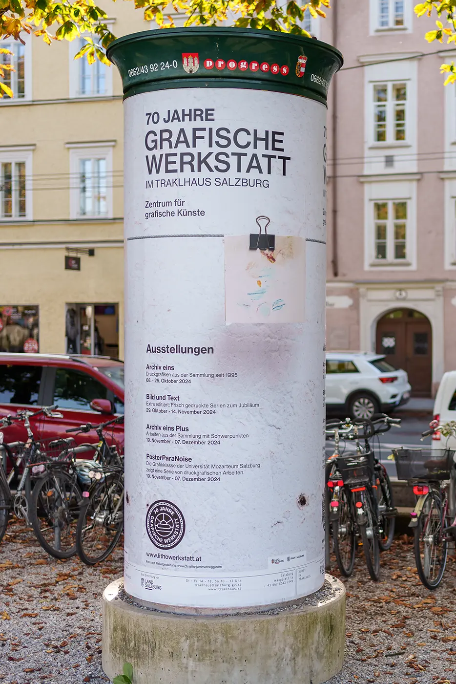 litfasssaeule 3 70 jahre grafische werkstatt im traklhaus